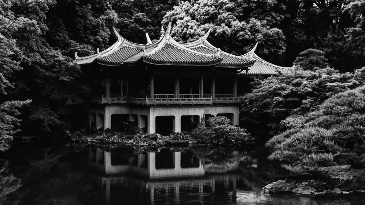 Chinese temple on water