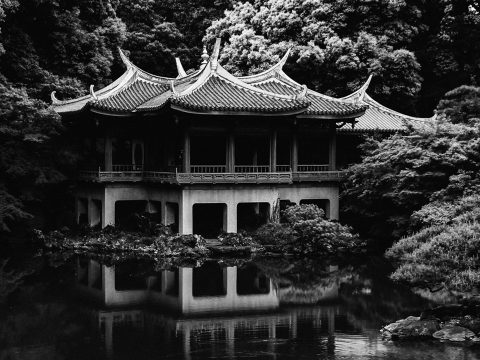 Chinese temple on water